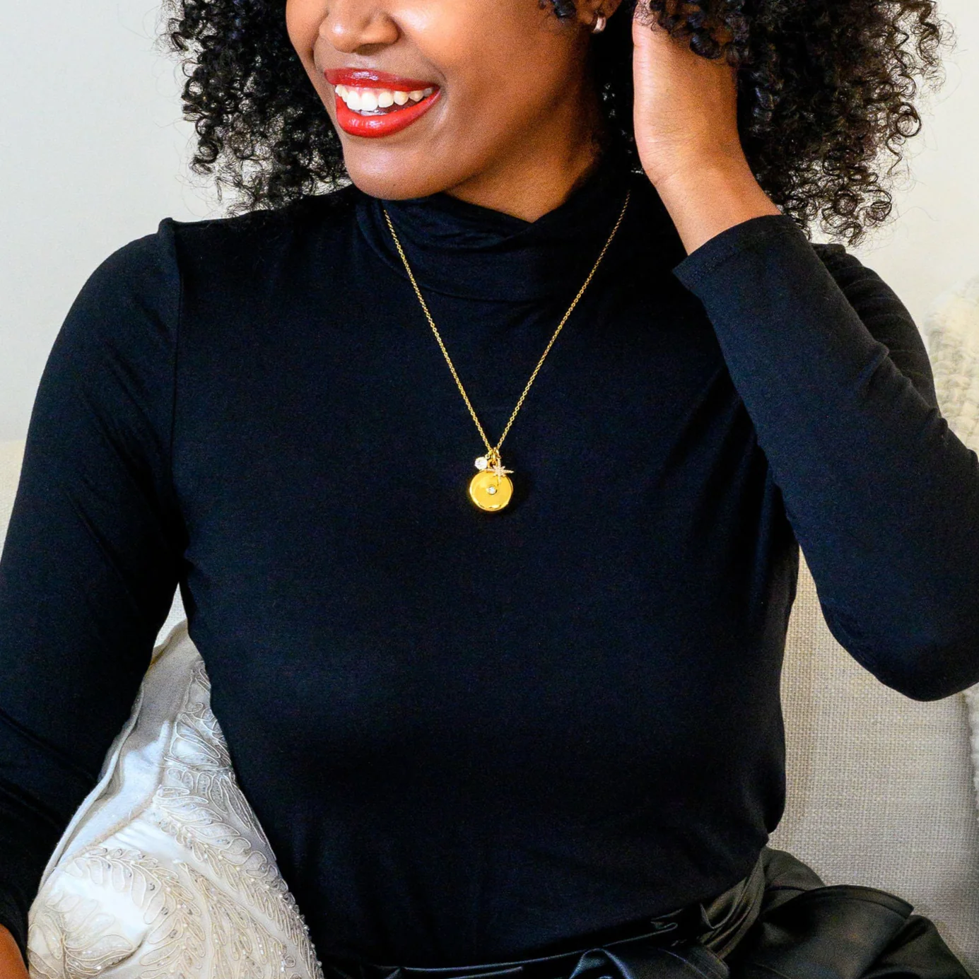 Star Burst Charm Necklace - Image 5